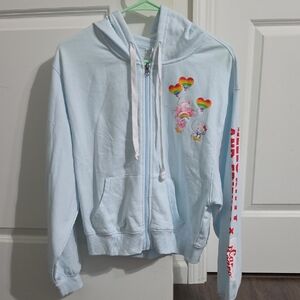 SanrioX CARE BEARS Light Blue Zip Hoodie